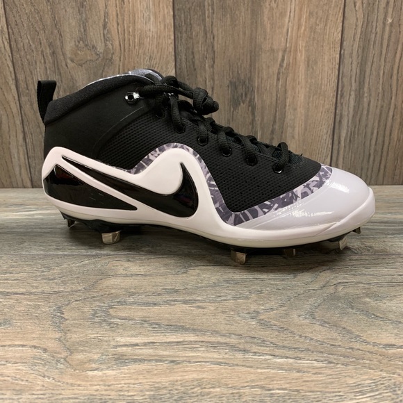 Nike Force Zoom Trout 4 Mens Baseball Cleats Black - Picture 2 of 6